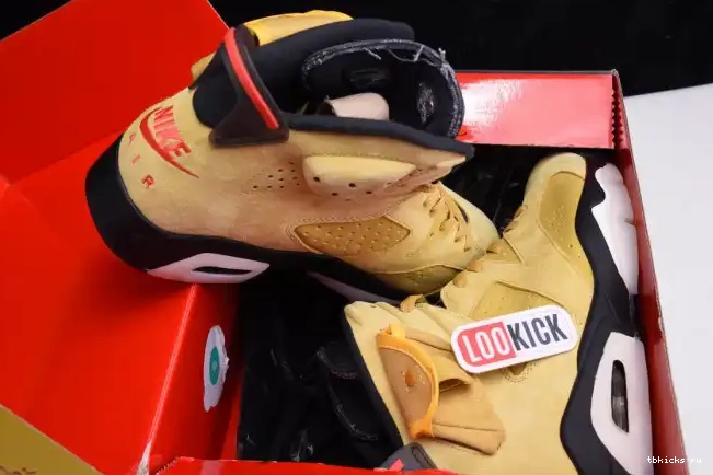Reps TB YELLOW TRAVIS AIR SCOTT CN1084-300 X 6 JORDAN 0610